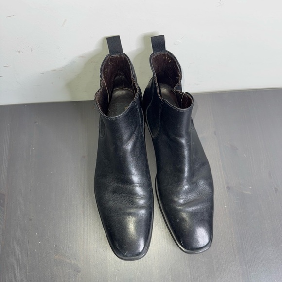 Men’s To Boot New York Adam Derrick Belvedere Black Leather Ankle Boots - Picture 2 of 8